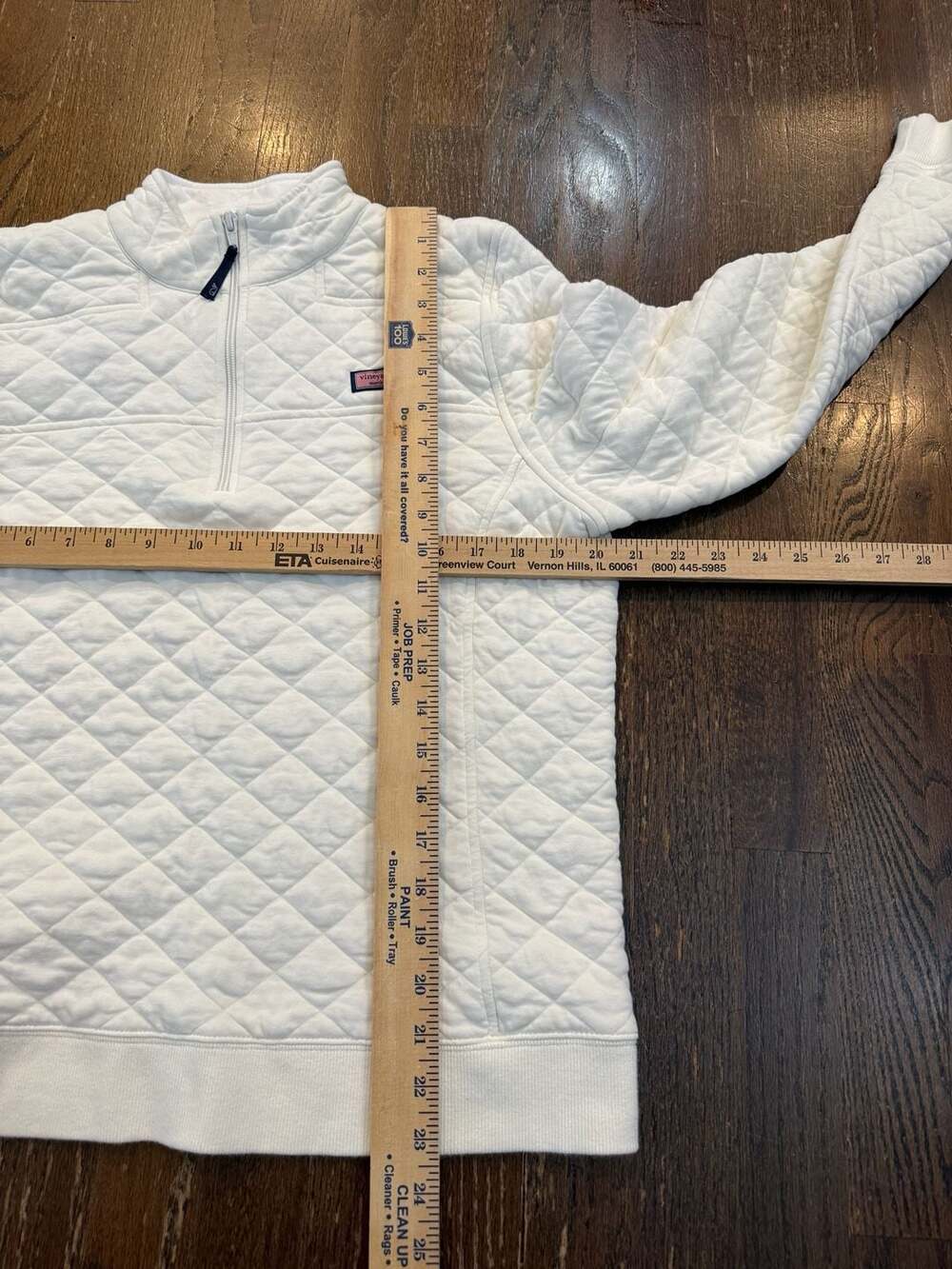 Vineyard Vines Women’s Quilted 1/4 Zip  White Size L (measures smaller) See pics - Picture 6 of 6
